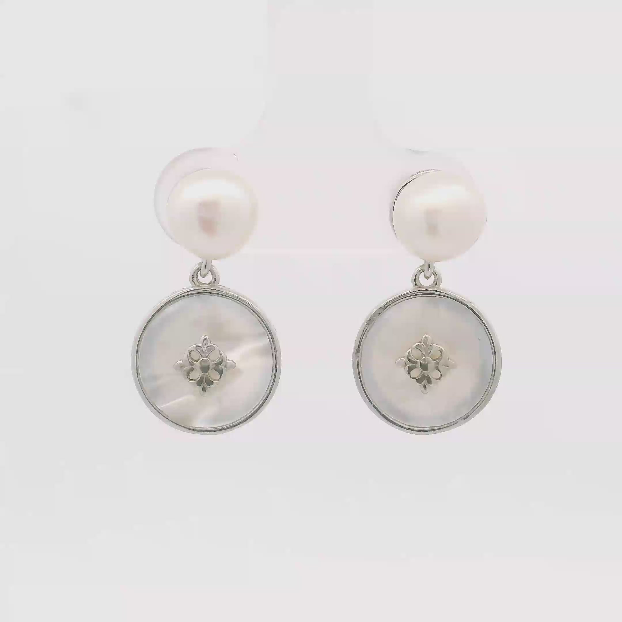 white-globe-mop-silver-drop-earrings